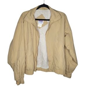 Vintage 70s 80s MVP Cor Inc Bay Windbreaker Jacket in Cream Size Medium